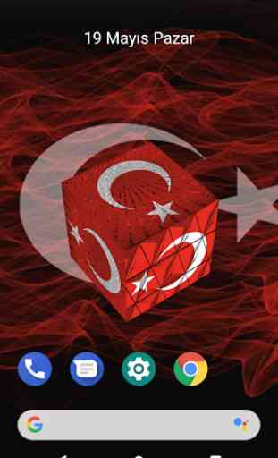3D Türk Bayrağı Canlı Duvar Kağıtları 2