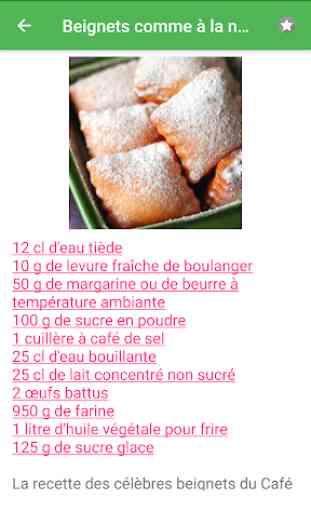 Beignets avec calories recettes en français. 2