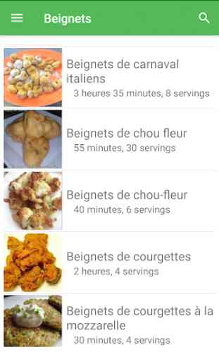 Beignets avec calories recettes en français. 3
