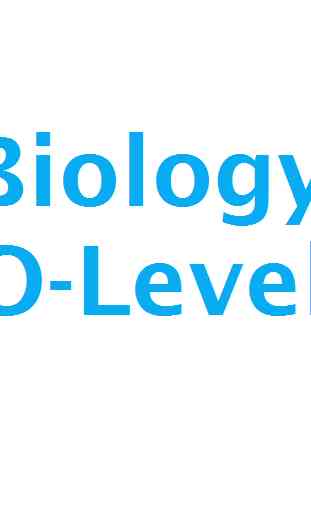 Biology O-Level Revision 1