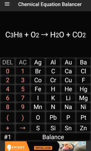 Chemistry Calculator - Chemical Equation Balancer 2