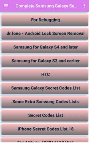 Complete Samsung Galaxy Secret Code 2