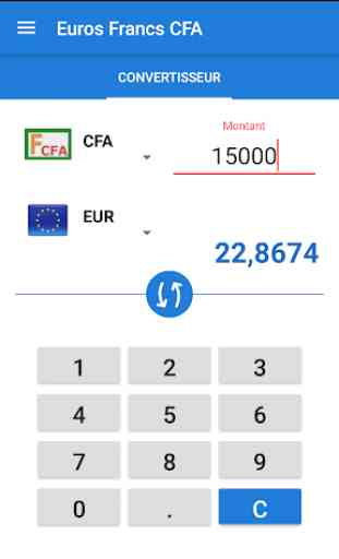 Convertisseur Francs CFA Euros 3