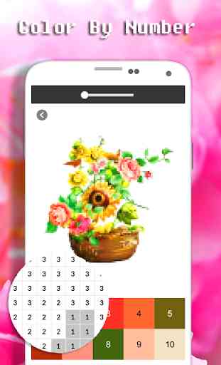 Couleur du bouquet de fleurs par nombre Pixel Art 3
