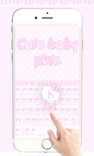 Cute baby Kitty pink keyboard 3