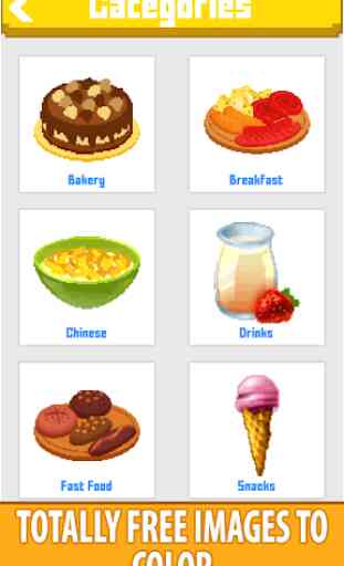 Food Color by Number - Pixel Number Draw Coloring 1