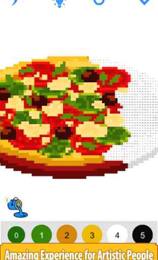 Food Color by Number - Pixel Number Draw Coloring 3