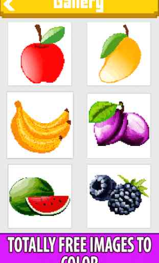 Fruits Color by Number - Pixel Paint, Number Draw 1