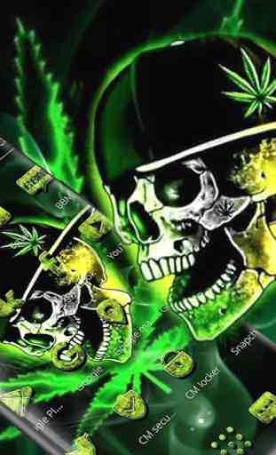 Green Weed Skull Theme 2
