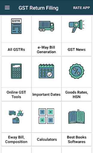 GST Return Filing, Rate Finder, e-Way bill 1