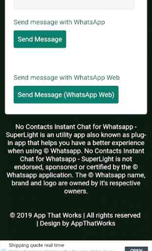 Instant Chat for Whatsapp No Contacts 4