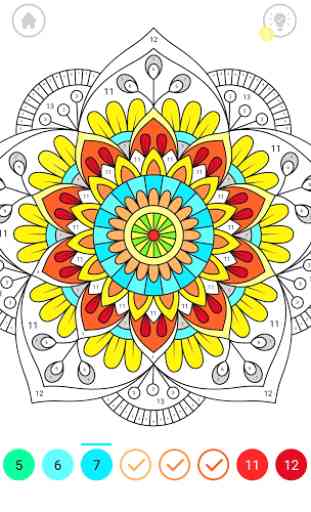 Mandala Color by Number - Mandala Coloring Book 2