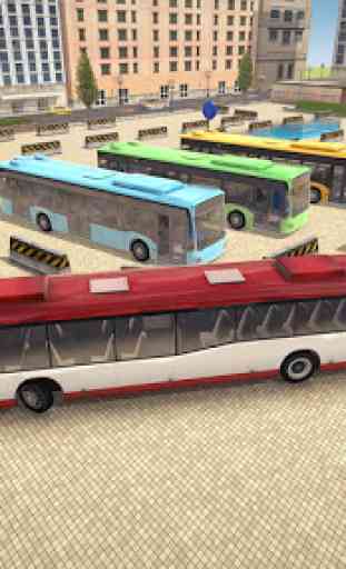 Moderne Autobus Conduite Classique Parking 2
