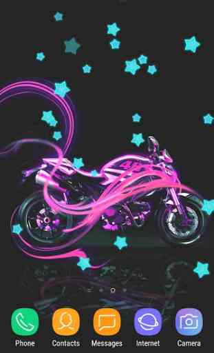 Neon Moto Fond D'écran Animé 1