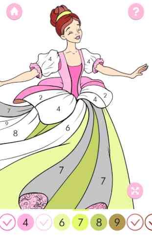 Princess Color by Number – Princess Coloring Book 3