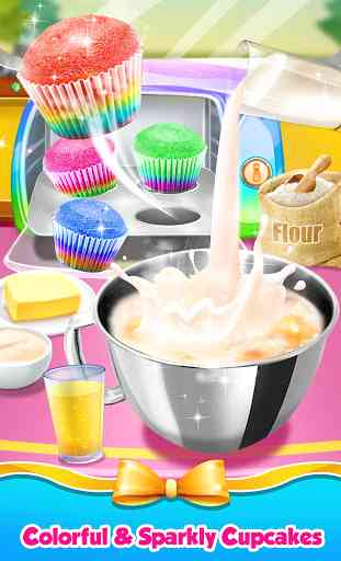 Rainbow Princess Bakery - Make Cupcake & Donut 3