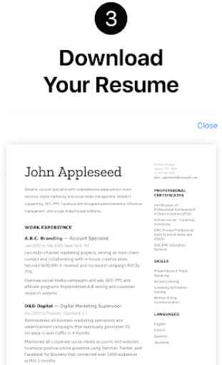 Resume Builder App Free - PDF Templates & CV Maker 3