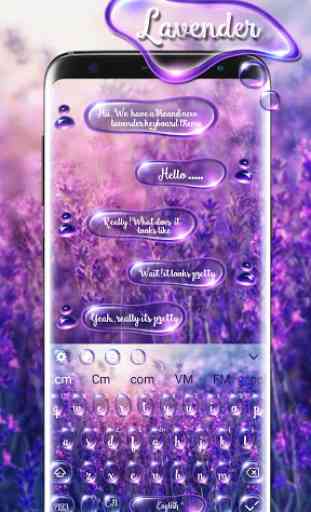 SMS Shimmer lavande clavier 1