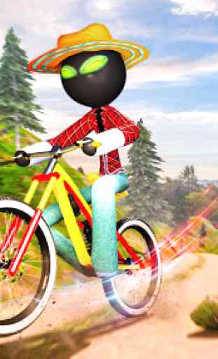 Stickman BMX Uphill Rider - Cascades à vélo 1