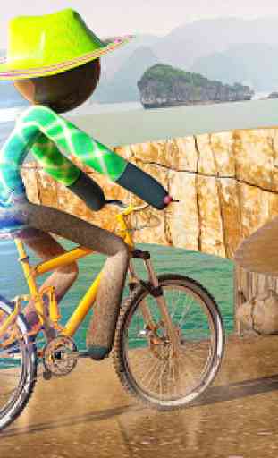 Stickman BMX Uphill Rider - Cascades à vélo 2