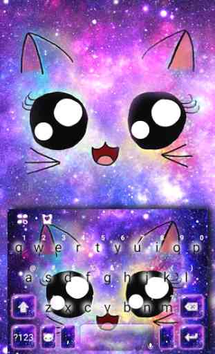 Thème de clavier Galaxy Cute Smile Cat 1