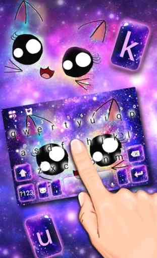 Thème de clavier Galaxy Cute Smile Cat 2