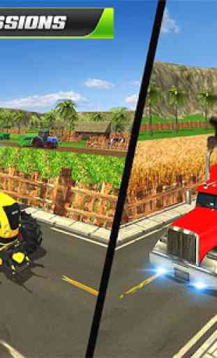 Tracteur agriculteur virtuel: jeu d'animaux de la 3