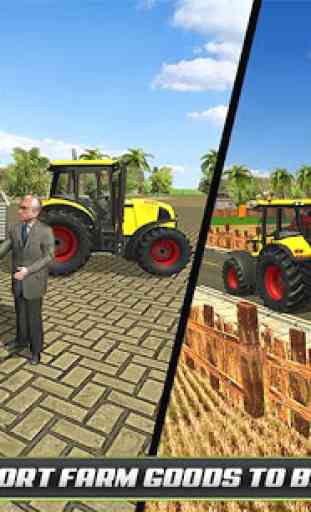 Tracteur agriculteur virtuel: jeu d'animaux de la 4