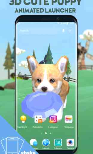 3D Cute Puppies Animated Live Wallpaper & Launcher 1