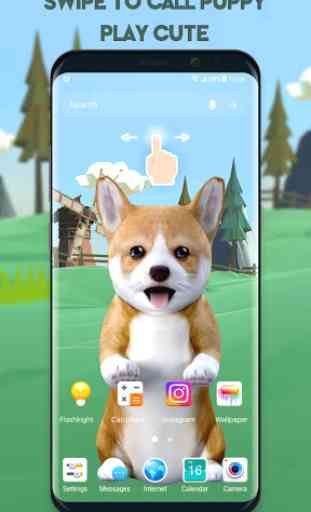 3D Cute Puppies Animated Live Wallpaper & Launcher 2