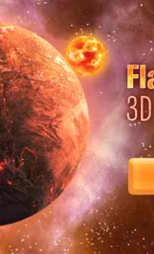 3D Flame doom planet live wallpaper 1
