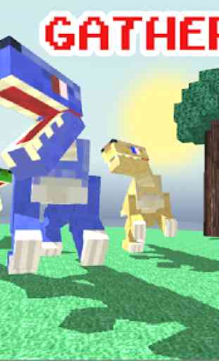 Blocky Dino Park: Raptor Attack 1