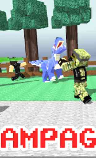 Blocky Dino Park: Raptor Attack 3