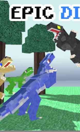 Blocky Dino Park: Raptor Attack 4