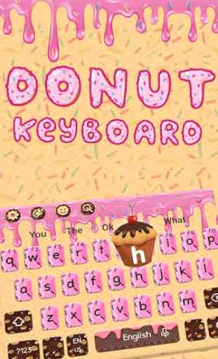 Cute Sweet Donut Keyboard Themes 1