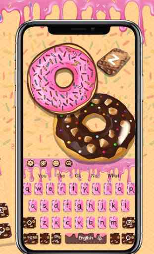 Cute Sweet Donut Keyboard Themes 2