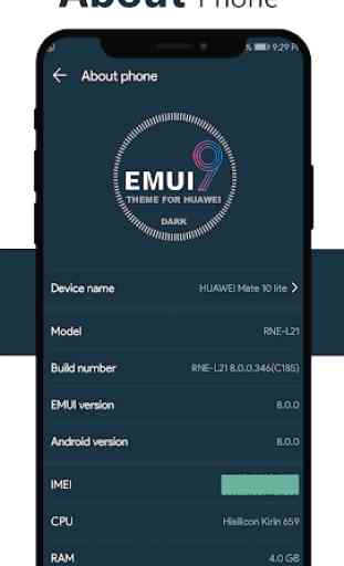 Dark Emui-9.1 Theme for Huawei 3