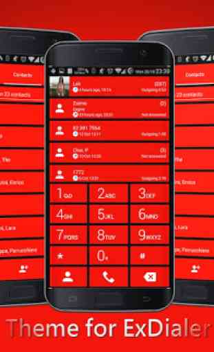 Dialer theme Cards Red 1