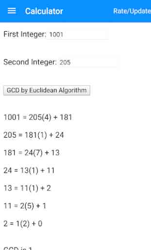 Euclidean Algorithm : GCD and Linear Combination 2
