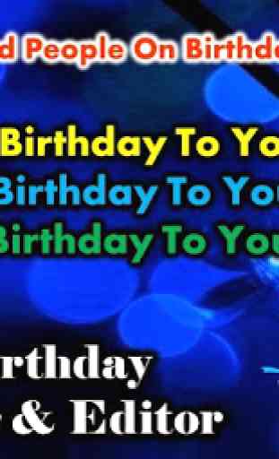Happy Birthday Video Maker With Song, Name & Photo 1