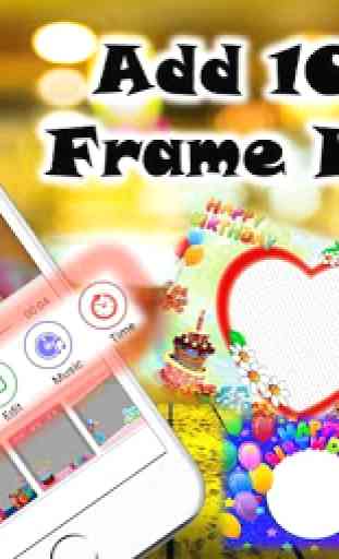 Happy Birthday Video Maker With Song, Name & Photo 3