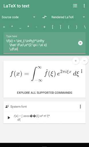 LaTeX equation editor: Unicode Math Symbols 2