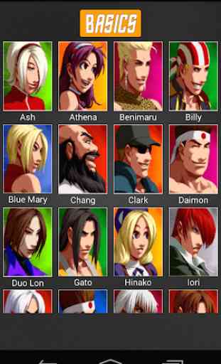 Moves for King of Fighters 2