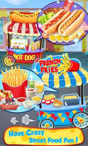 Street Food  - Make Hot Dog & French Fries 3