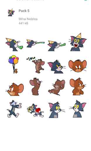 Tom and Jerry Stickers for WhatsApp 1