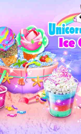 Unicorn Ice Cream Sundae - Ice Desserts Maker 1