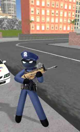 US Police Stickman Rope Hero mafia Gangster Crime 1