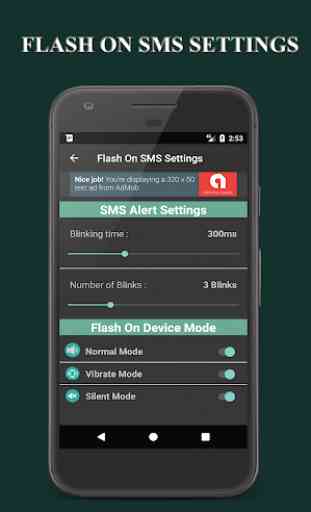 Alertes clignotantes Flash: Appel et SMS 3