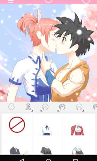 Anime Avatar Maker: Kissing Couple 1