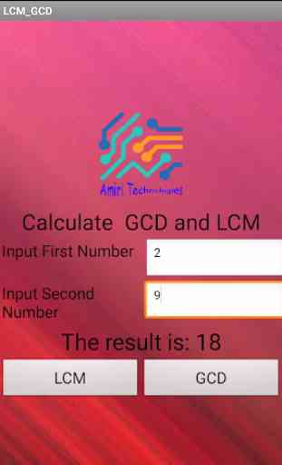 Calculate GCD and LCM 1